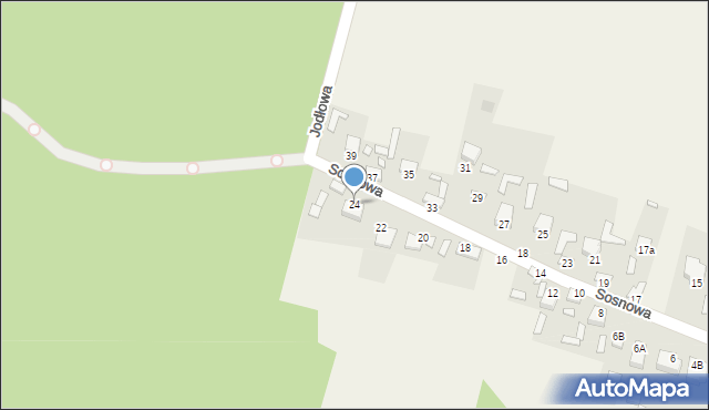 Młynek, Sosnowa, 24, mapa Młynek