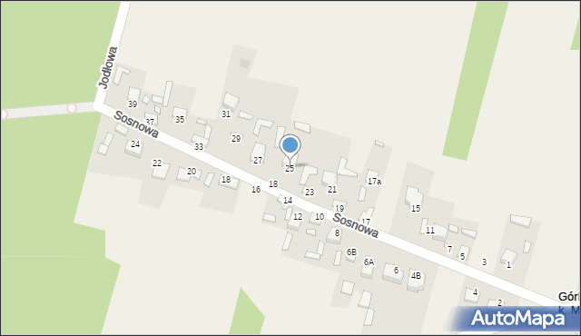 Młynek, Sosnowa, 25, mapa Młynek