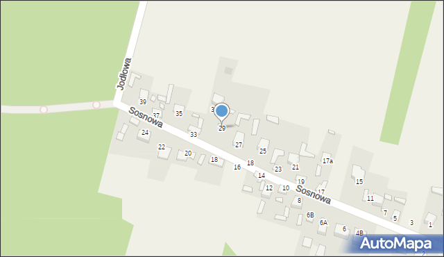 Młynek, Sosnowa, 29, mapa Młynek