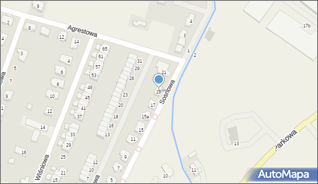 Mokronos Dolny, Sosnowa, 19, mapa Mokronos Dolny