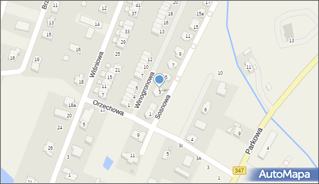 Mokronos Dolny, Sosnowa, 3, mapa Mokronos Dolny