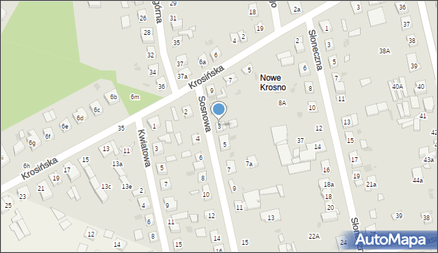 Mosina, Sosnowa, 3, mapa Mosina