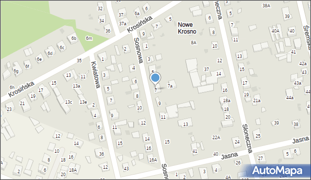 Mosina, Sosnowa, 7, mapa Mosina