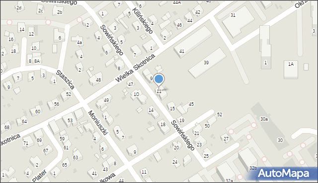 Mysłowice, Sowińskiego Józefa, gen., 11, mapa Mysłowice