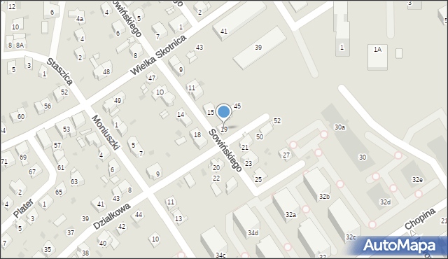 Mysłowice, Sowińskiego Józefa, gen., 19, mapa Mysłowice