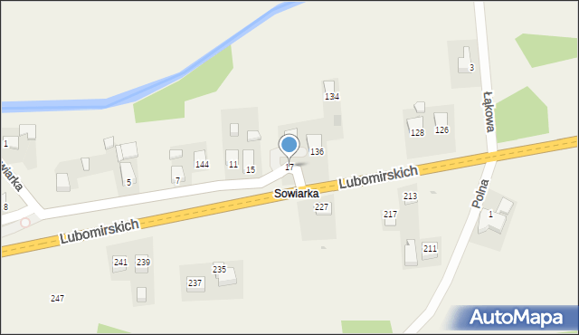 Niegoszowice, Sowiarka, 17, mapa Niegoszowice