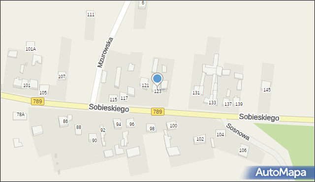 Niegowa, Sobieskiego, 123, mapa Niegowa