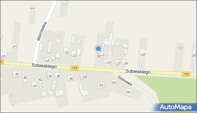 Niegowa, Sobieskiego, 131, mapa Niegowa