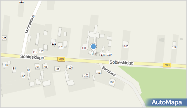 Niegowa, Sobieskiego, 133, mapa Niegowa