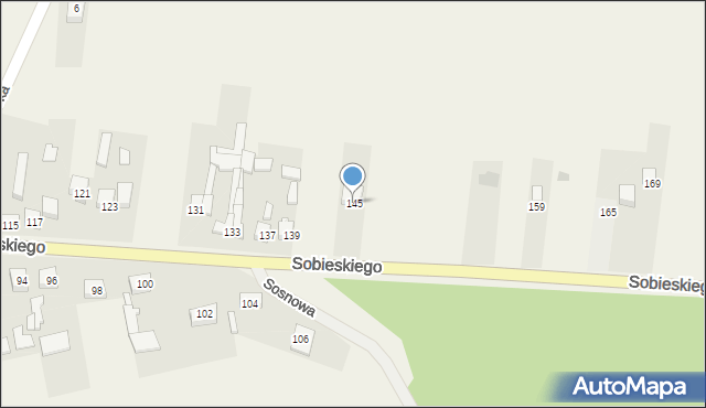 Niegowa, Sobieskiego, 145, mapa Niegowa