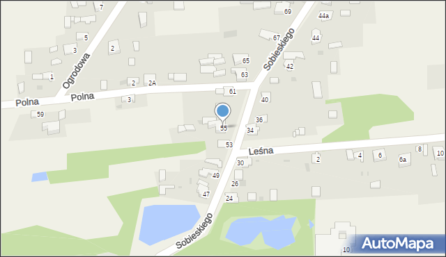 Nieznanice, Sobieskiego, 55, mapa Nieznanice