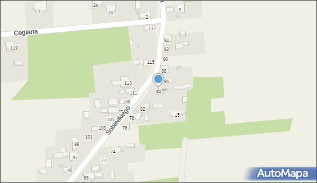 Nieznanice, Sobieskiego, 84, mapa Nieznanice