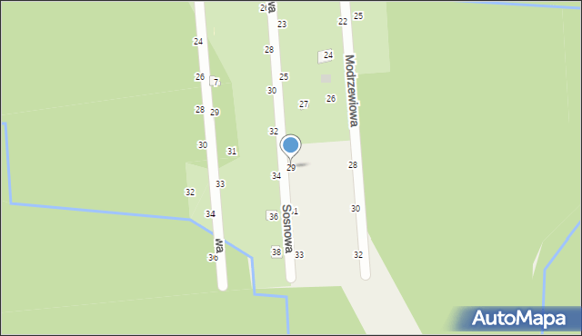 Nowy Prażmów, Sosnowa, 29, mapa Nowy Prażmów