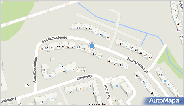 Olsztyn, Sosnkowskiego Kazimierza, gen., 53, mapa Olsztyna
