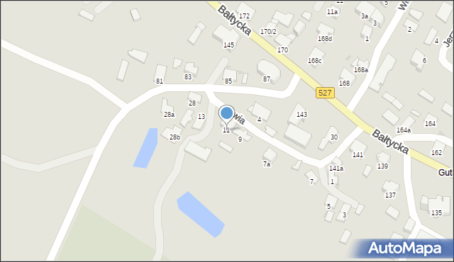 Olsztyn, Sowia, 11, mapa Olsztyna