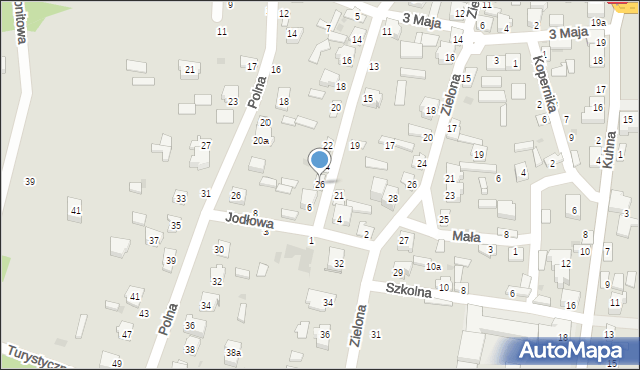 Olsztyn, Sobieskiego, 26, mapa Olsztyna