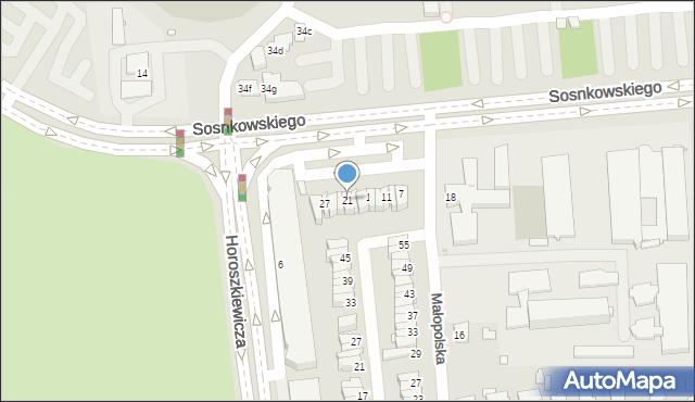 Opole, Sosnkowskiego Kazimierza, gen., 21, mapa Opola