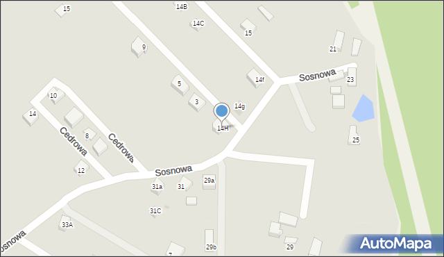 Orzesze, Sosnowa, 14H, mapa Orzesze