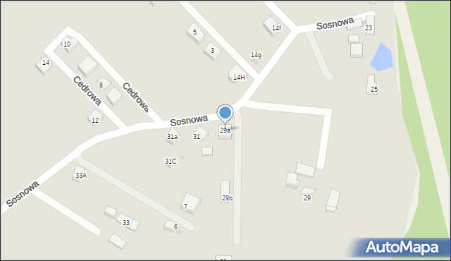 Orzesze, Sosnowa, 29a, mapa Orzesze
