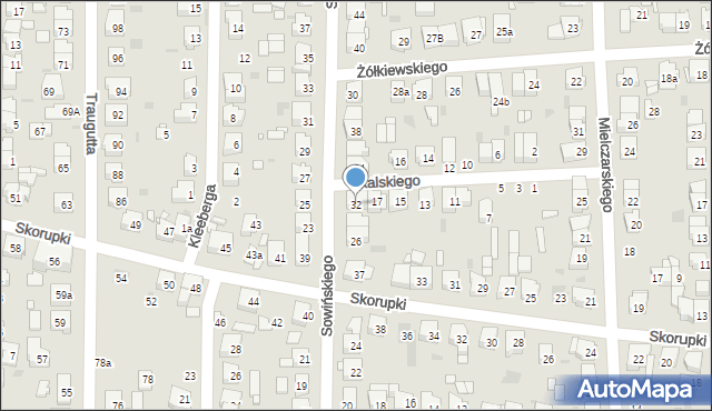 Ostrów Wielkopolski, Sowińskiego Józefa, gen., 32, mapa Ostrów Wielkopolski