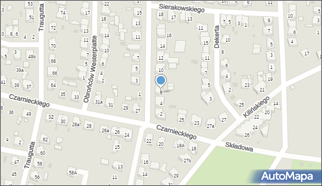 Ostrów Wielkopolski, Sowińskiego Józefa, gen., 6, mapa Ostrów Wielkopolski