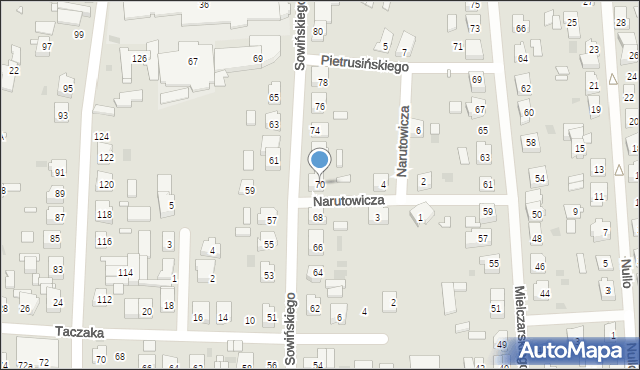 Ostrów Wielkopolski, Sowińskiego Józefa, gen., 70, mapa Ostrów Wielkopolski