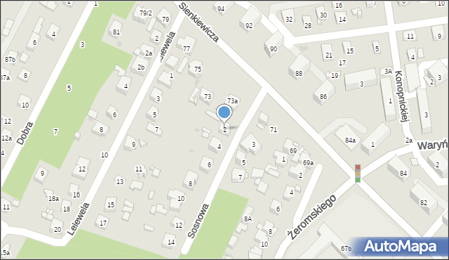 Ostrowiec Świętokrzyski, Sosnowa, 2, mapa Ostrowiec Świętokrzyski