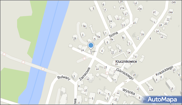 Oświęcim, Solna, 1, mapa Oświęcimia