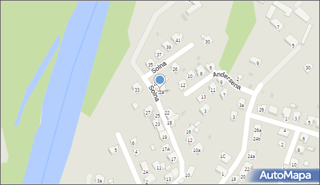 Oświęcim, Solna, 22a, mapa Oświęcimia