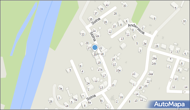 Oświęcim, Solna, 23, mapa Oświęcimia
