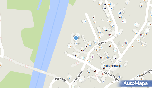 Oświęcim, Solna, 3, mapa Oświęcimia