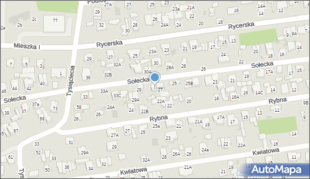Otwock, Sołecka, 27A, mapa Otwock