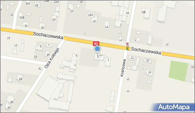 Paprotnia, Sochaczewska, 3, mapa Paprotnia