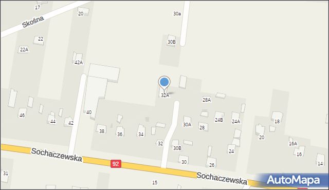 Paprotnia, Sochaczewska, 32A, mapa Paprotnia