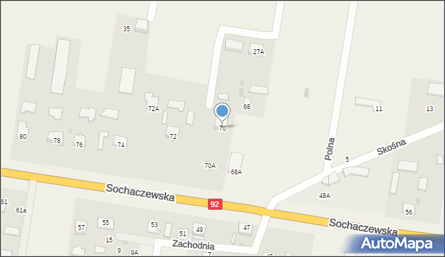 Paprotnia, Sochaczewska, 70, mapa Paprotnia