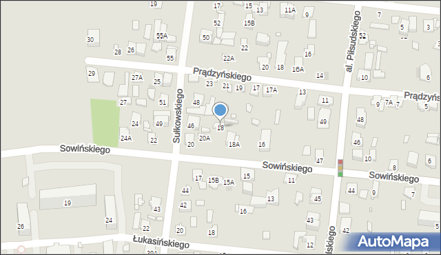 Piastów, Sowińskiego Józefa, gen., 18, mapa Piastów