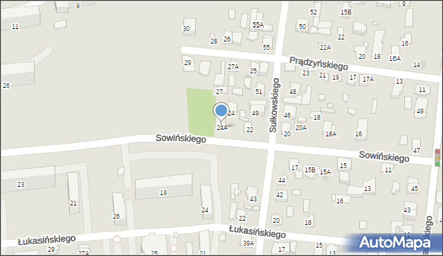 Piastów, Sowińskiego Józefa, gen., 24A, mapa Piastów