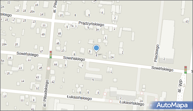 Piastów, Sowińskiego Józefa, gen., 4, mapa Piastów
