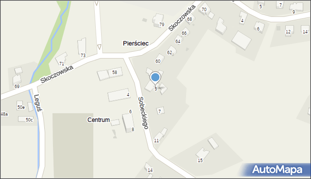 Pierściec, Sobeckiego Henryka, ks., 3, mapa Pierściec