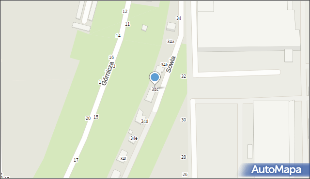 Piotrków Trybunalski, Sowia, 34c, mapa Piotrków Trybunalski