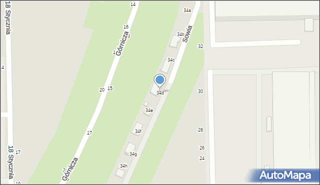 Piotrków Trybunalski, Sowia, 34d, mapa Piotrków Trybunalski