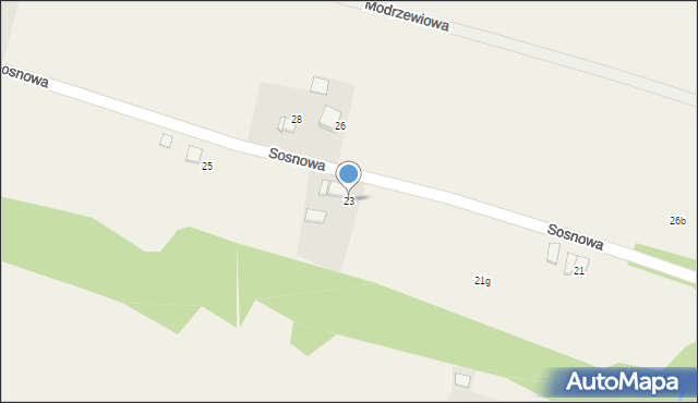 Pisarzowice, Sosnowa, 23, mapa Pisarzowice