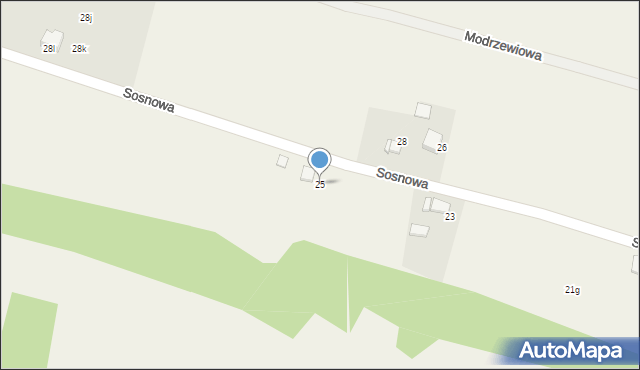 Pisarzowice, Sosnowa, 25, mapa Pisarzowice