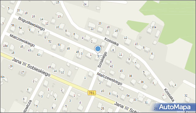 Płaza, Solskiego Ludwika, 3, mapa Płaza