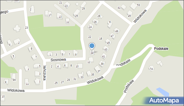 Połaniec, Sosnowa, 14, mapa Połaniec