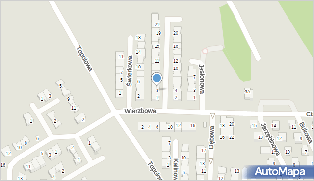 Polkowice, Sosnowa, 3, mapa Polkowice