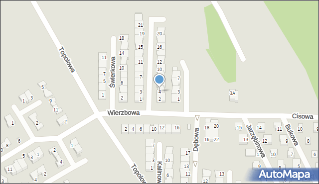 Polkowice, Sosnowa, 4, mapa Polkowice