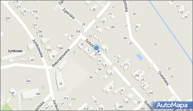 Poznań, Sobotecka, 4A, mapa Poznania