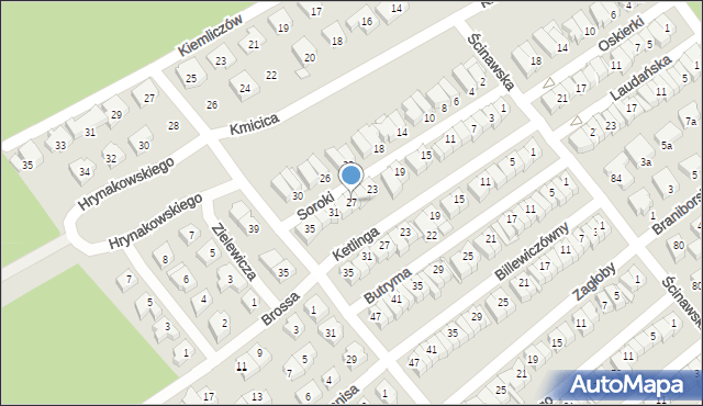 Poznań, Soroki, 27, mapa Poznania