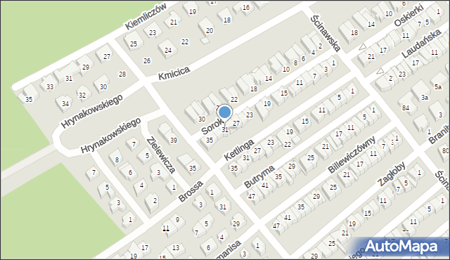 Poznań, Soroki, 31, mapa Poznania